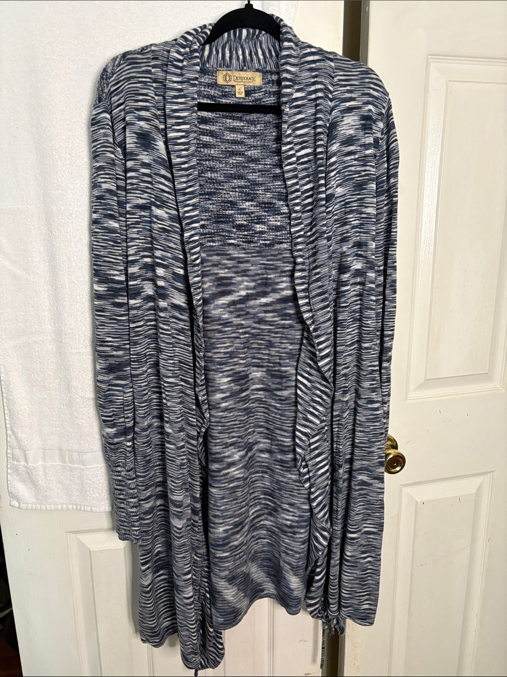 Democracy Blue Marled Open-Front Women's Cardigan